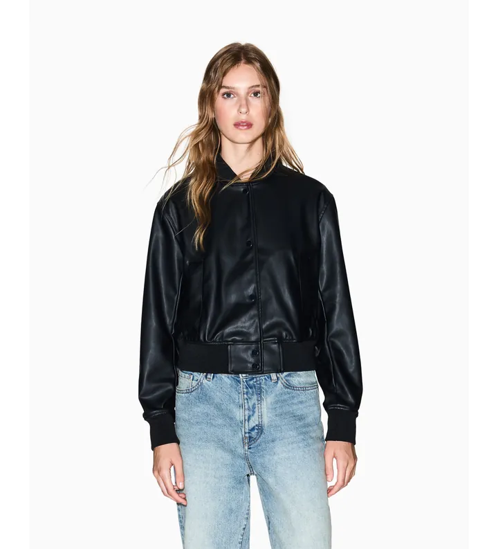 A|X Armani Exchange para mujer. XW001432AF16618UC001 Chaqueta Clip negro (L), Casual, Poliéster