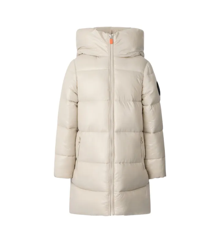 Save The Duck para mujer/niña. J45510G-LOVE21 Abrigo Millie beige (14años= 164cm), Casual, Sostenible, Nylon reciclado, moda infantil