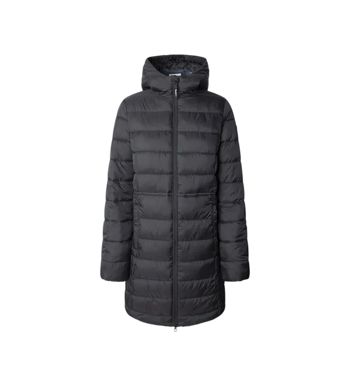 Pepe Jeans para mujer. PL4024372 Abrigo Sally Long negro (L), Casual, Poliamida