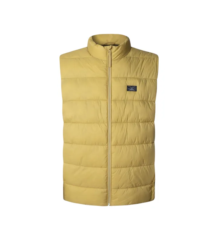 Pepe Jeans para hombre. PM4027189 Chaleco Puffer amarillo (L), Casual, Poliamida