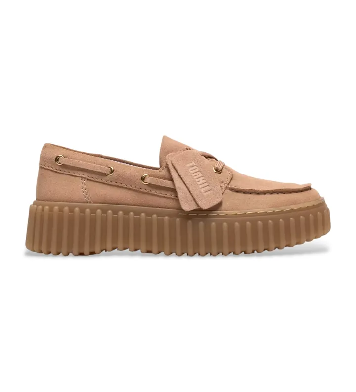 Clarks para mujer. 26186301 Mocasines de piel Torhill Boat beige (37), 1 a 3cm, Cordones, Casual