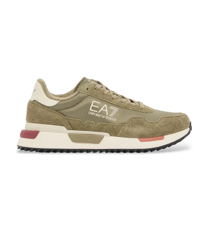 EA7 unisex. 7X000380_AF19175 Zapatillas Vintage Dorado (40 2/3), Tela, 1 a 3cm, Cordones, Casual