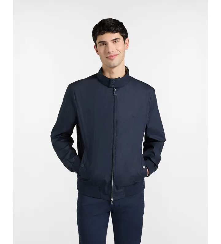 Harmont & Blaine para hombre. K0Q1640402860 Cazadora Lisa marino (L), Casual, Algodón