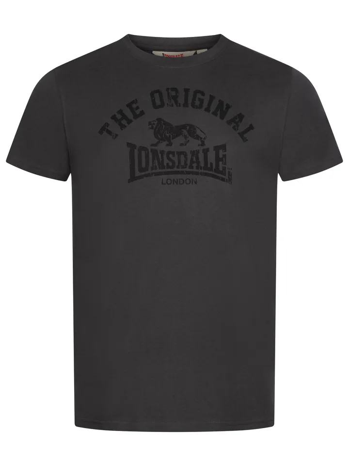 LONSDALE Camiseta antracita / gris oscuro / negro