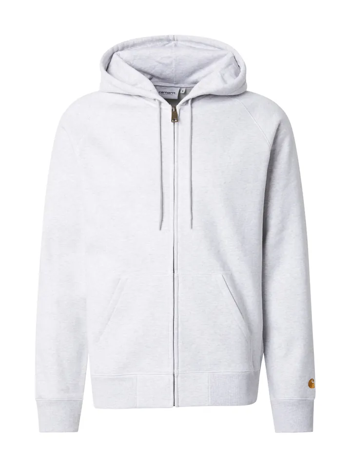 Carhartt WIP Sudadera con cremallera 'Chase' gris claro