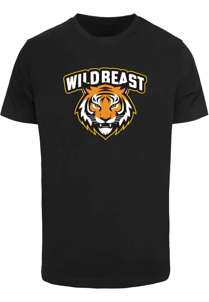 Mister Tee Camiseta 'Wild Beast Tiger' amarillo / naranja / negro / blanco
