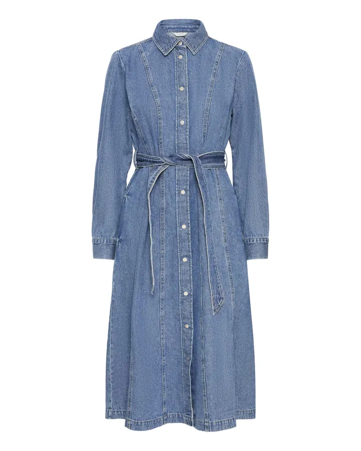 b.young Vestido azul denim