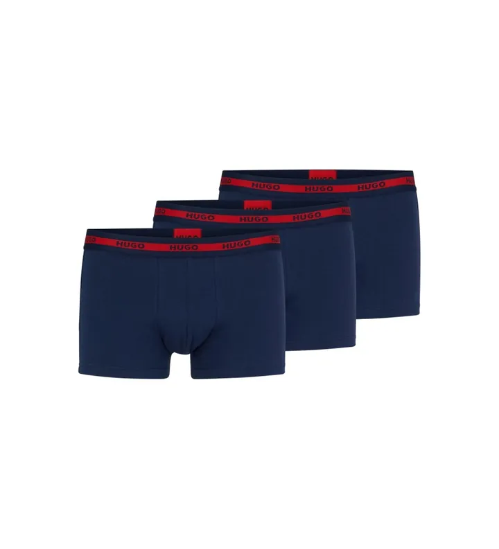 HUGO para hombre. 50492375 Pack 3 Bóxers Triplet Planet marino (L), Homewear, Algodón