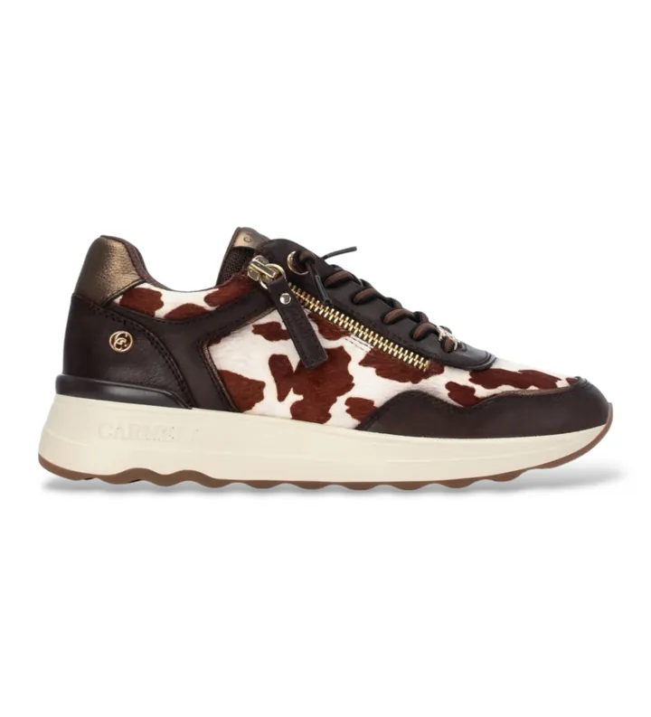 Carmela para mujer. 16436002-MARRON Zapatillas de Piel 164360 marrón (36), 3 a 5cm, Cordones, Casual