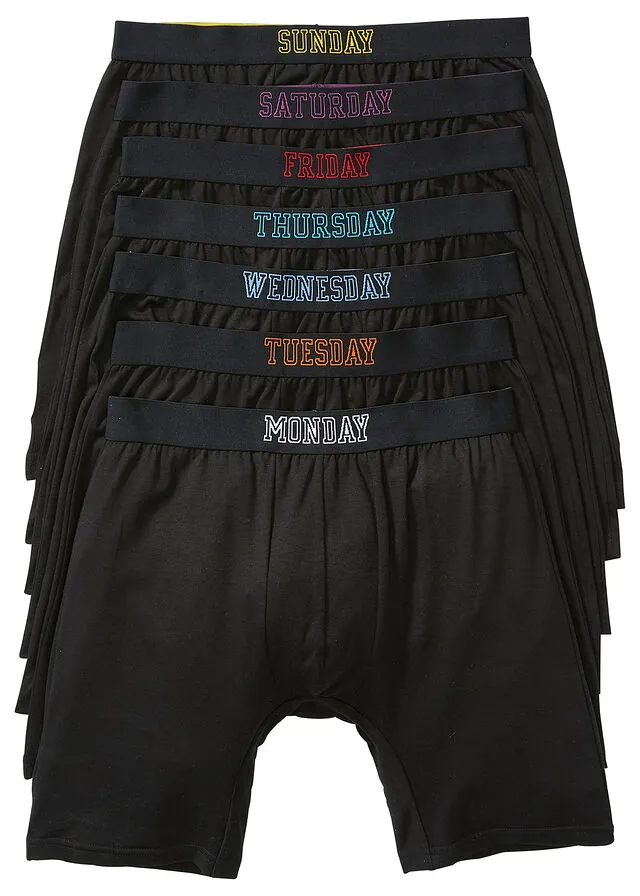 Boxers largos ajustados con algodón (7 unidades)