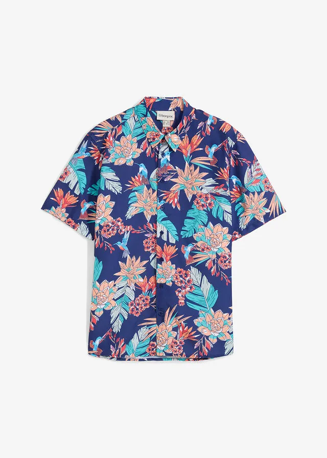 Camisa de manga corta de viscosa
