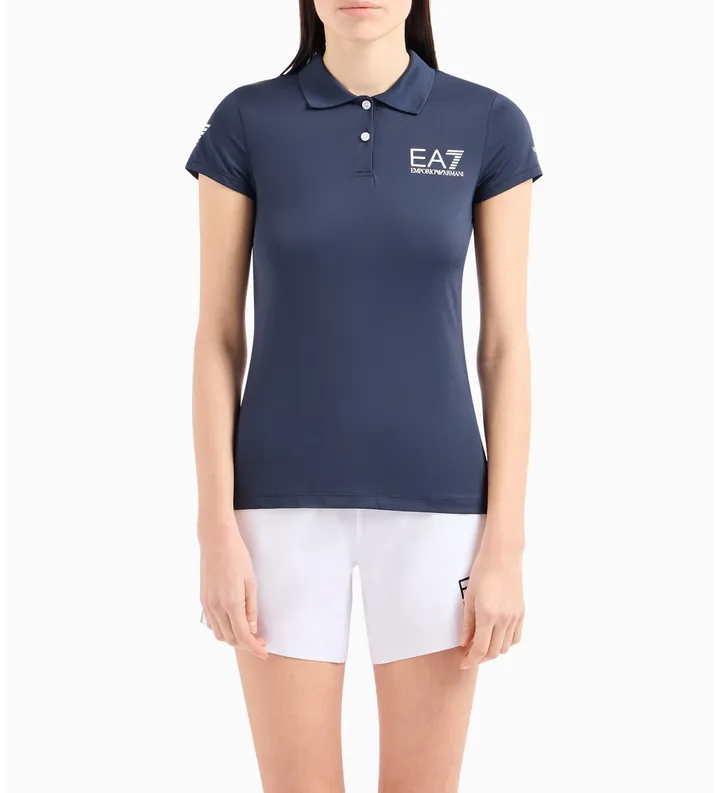 EA7 para mujer. 8NTF70_TJEMZ Polo Sport Ventus7 marino (3XL), Deportivo, Multideporte, Poliamida, Manga corta