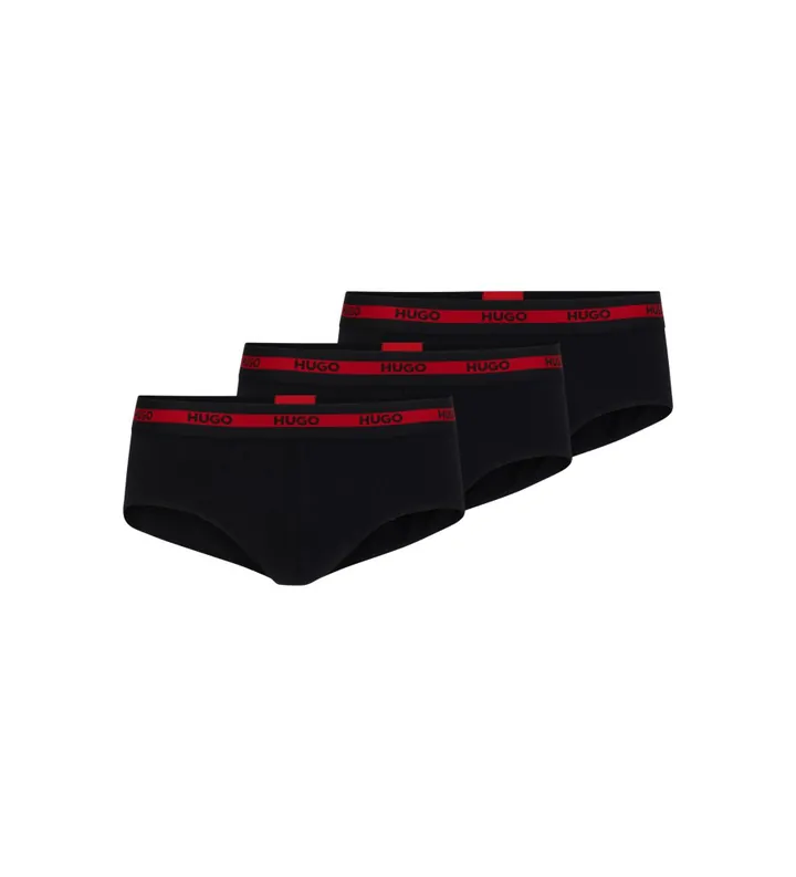 HUGO para hombre. 50492378 Pack 3 Slips Triplet negro (S), Homewear, Algodón