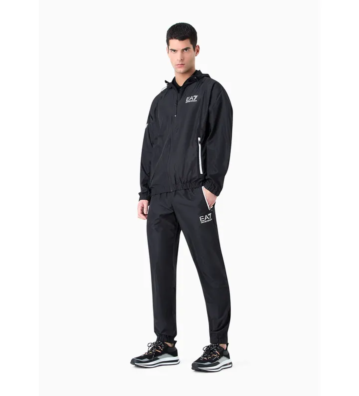 EA7 para hombre. 8NPV08_PN4HZ Chándal Tennis Pro Ventus7 negro (L), Casual, Deportivo, Multideporte, Poliéster, Manga larga