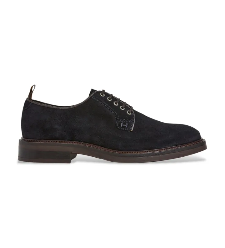 Hackett London para hombre. HMS200008 Zapatos de Piel Egmont Class marino (44), Plano, Cordones, Casual, Fiesta, Clásico