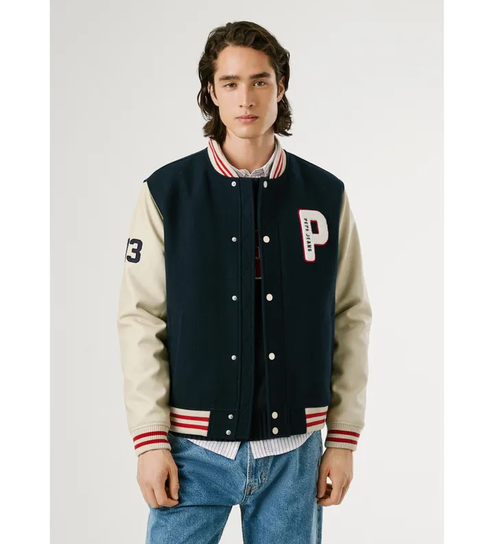 Pepe Jeans para hombre. PM4027198 Chaqueta Jee marino (M), Casual, Poliéster