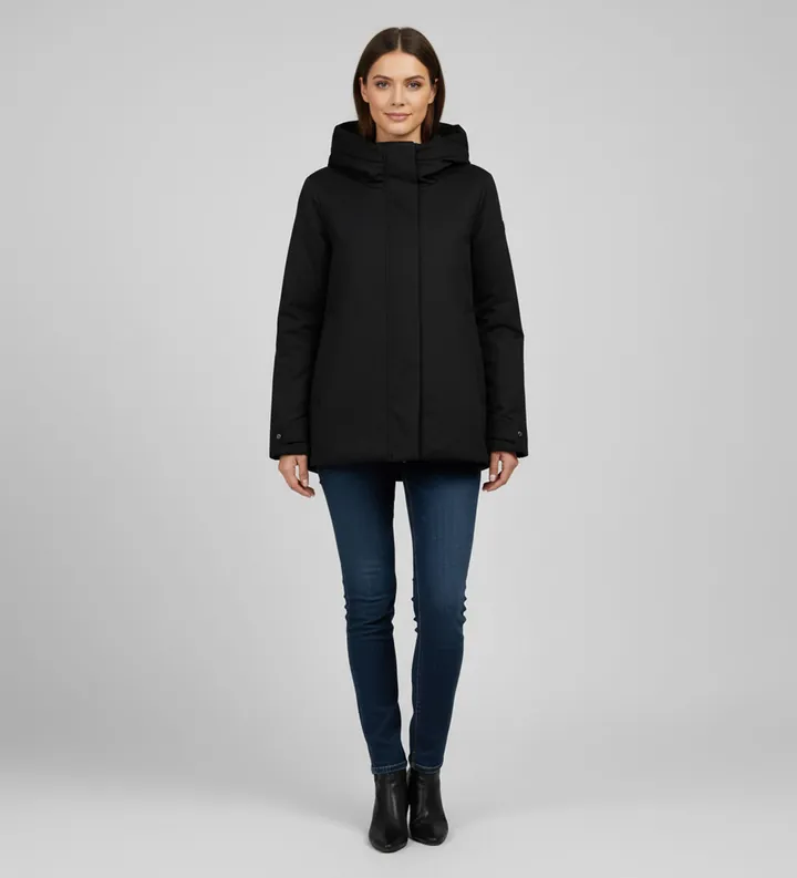 Save The Duck para mujer. D32432W-WULY21 Chaqueta corta Lua azul muy oscuro (L), Negro, Casual, Sintético, Manga larga