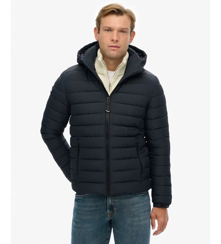 Superdry para hombre. M5012290A Chaqueta Fuji marino (L), Casual, Poliéster Reciclado, Sostenible