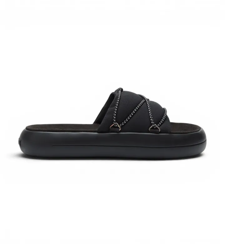 Moon Boot para mujer. 80D2420030 Sandalias Icon Slide negro (36), Plano, Velcro, Casual