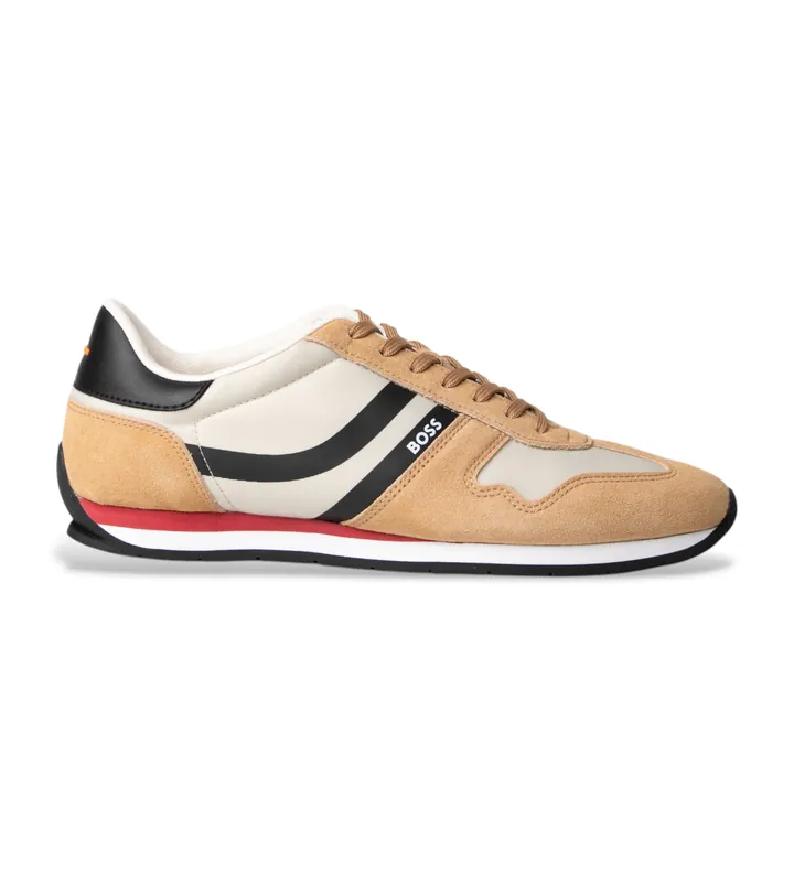 BOSS para hombre. 50562619 Zapatillas Levon marrónn (43), Plano, Cordones, Casual