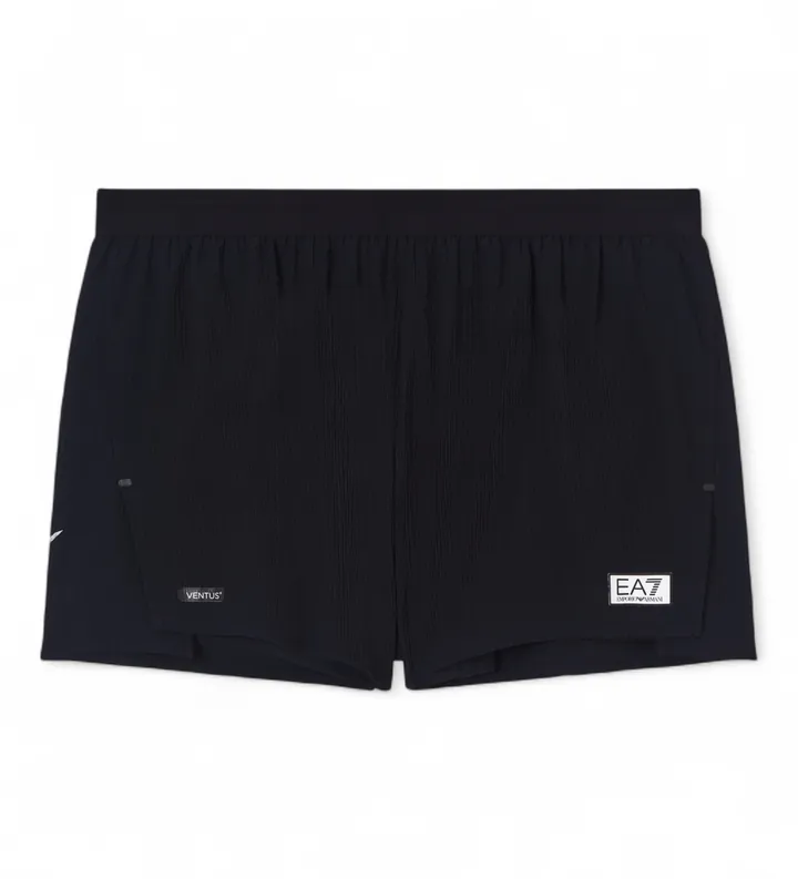 EA7 para hombre. 7M001353_AF21687 Pantalones Cortos Ventus+ M Negro (L), Deportivo, Sportswear, Multideporte, Viscosa