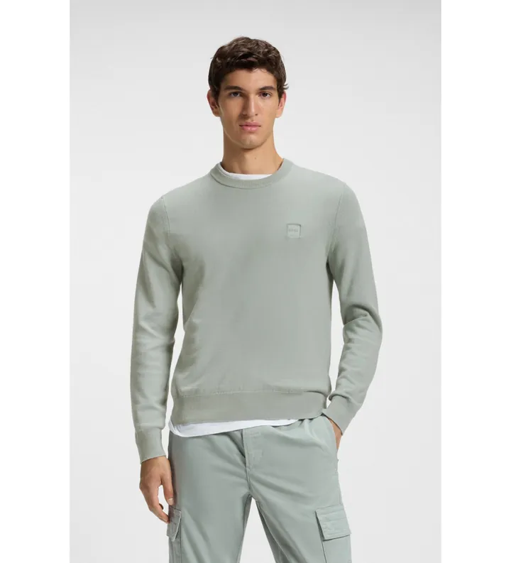 BOSS para hombre. 50527583 Jersey Kanovano verde claro (L), Casual, Algodón