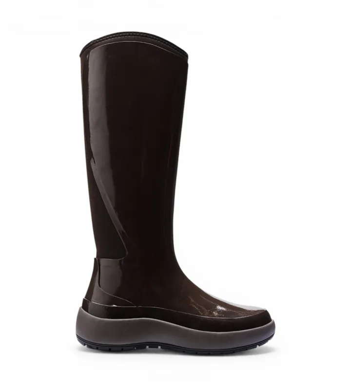 Rains para mujer. 70220 Botas The Dry High marrón oscuro (37), Plano, Ninguno, Casual, PVC
