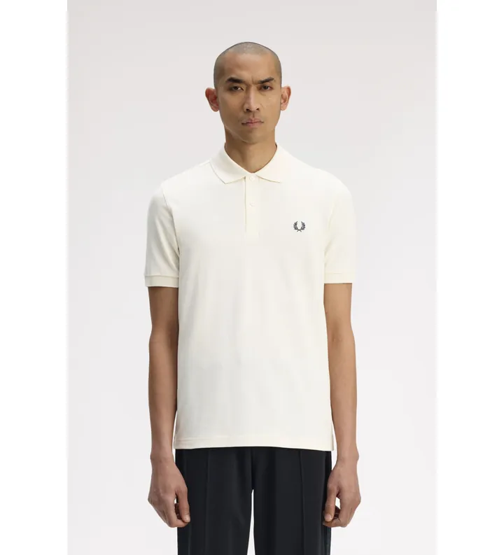 Fred Perry para hombre. M6000 Polo Plain M6000 blanco roto (S), Casual, Algodón, Manga corta