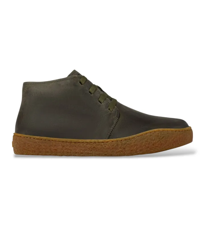Camper para hombre. K300467-008 Botines de piel Peu Terreno verde (40), Plano, Ninguno, Casual