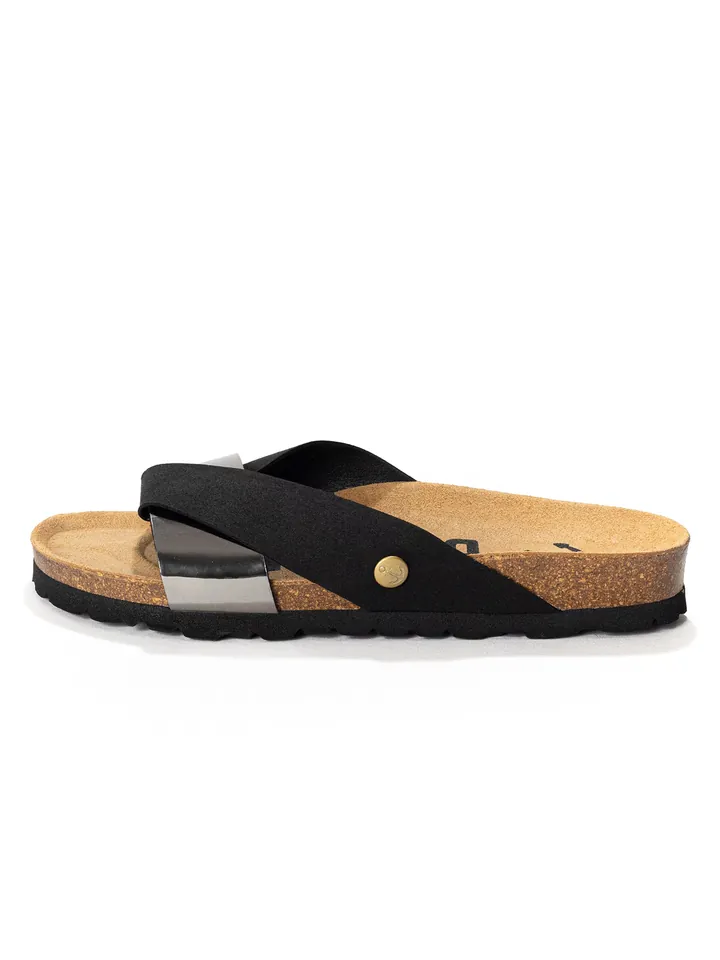 Bayton Zapatos abiertos 'Figari' negro / plata