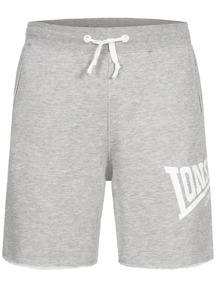 LONSDALE Pantalón 'Polbathic' gris moteado / blanco