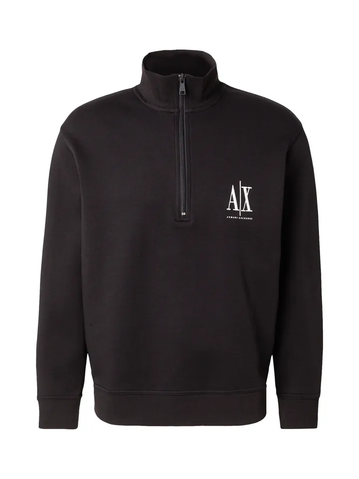 ARMANI EXCHANGE Sudadera negro / blanco
