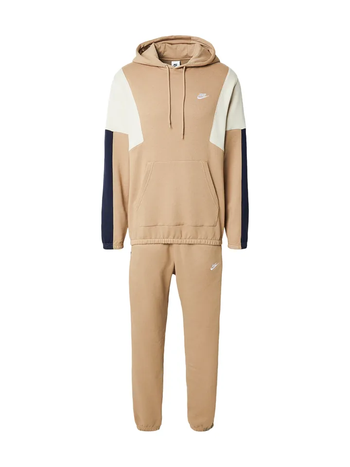 Nike Sportswear Ropa para correr 'CLUB FLEECE' beige / marfil / azul oscuro / blanco