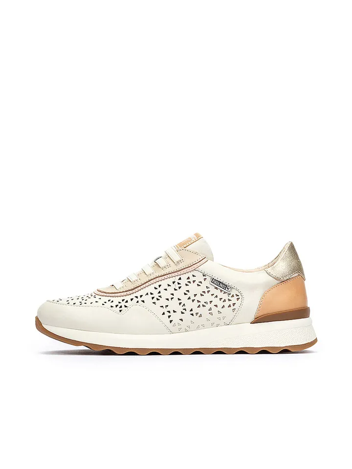 PIKOLINOS Zapatillas deportivas bajas 'Arrecife' marfil / curry / oro