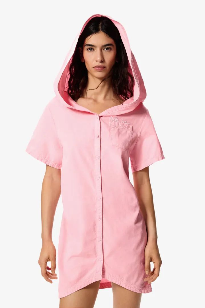 Desigual, Vestido capucha masha popova, Mujer, Algodon, Rojo, L