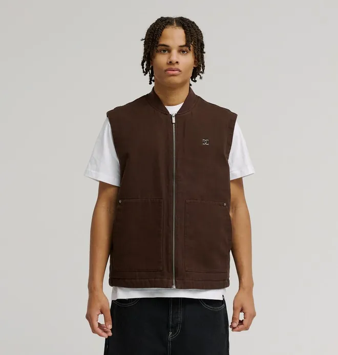 Workshop Padded - Chaleco de lona Marrón Hombre