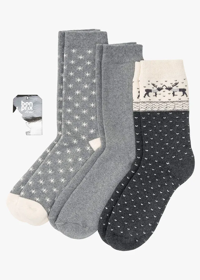 Calcetines térmicos con algodón orgánico (3 pares)