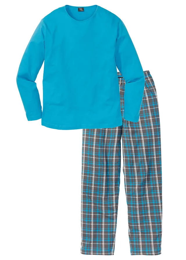 Pijama de algodón puro con mangas largas