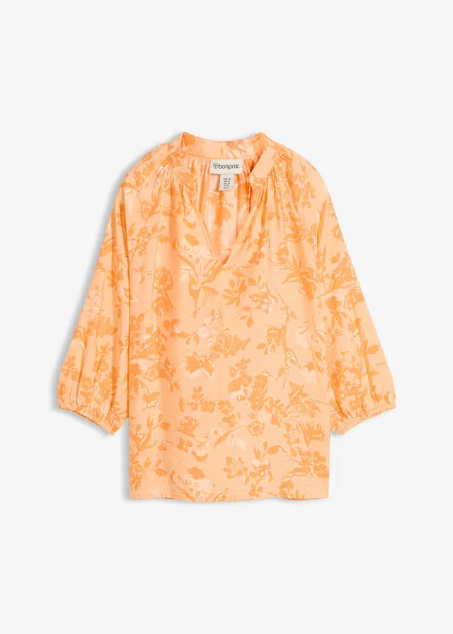Blusa tipo túnica de mezcla de viscosa