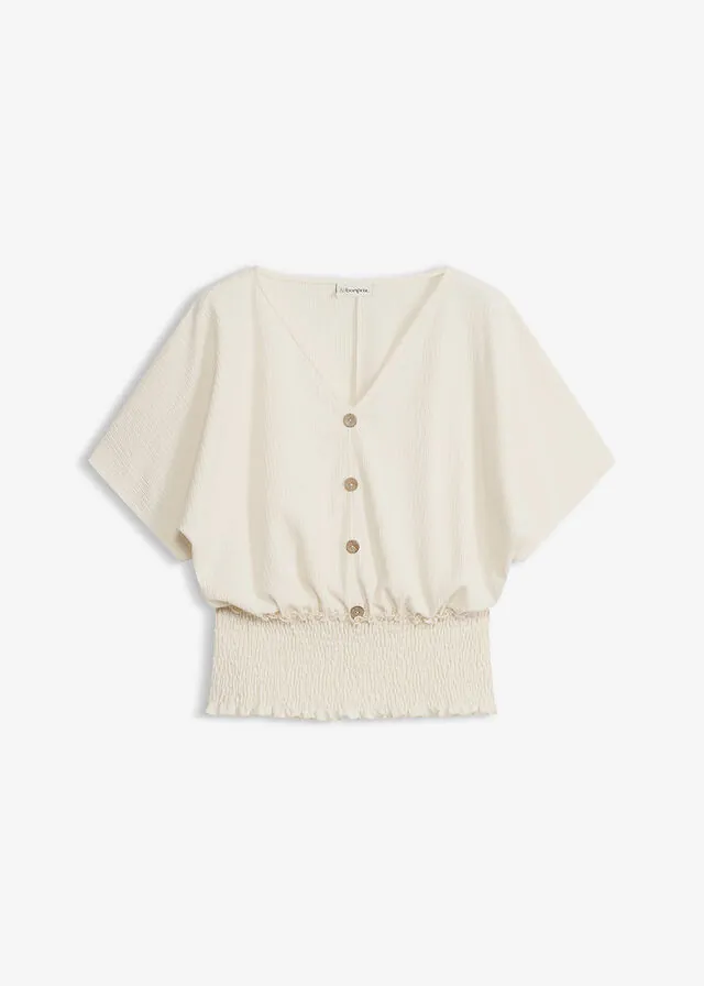 Camiseta de crepé estructurado