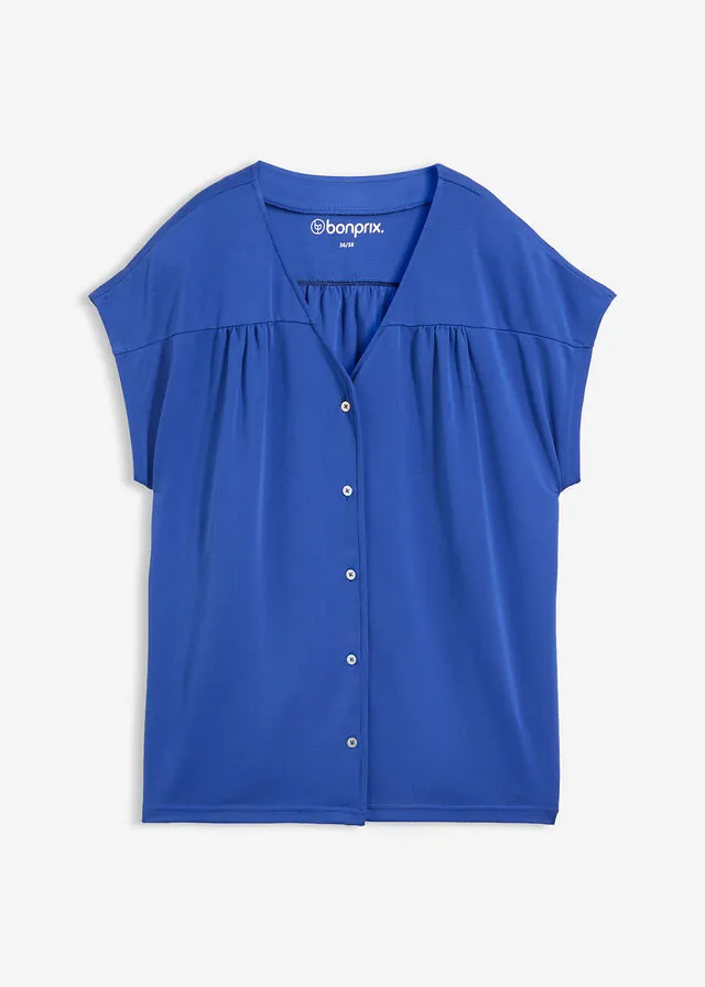 Blusa de piqué de viscosa