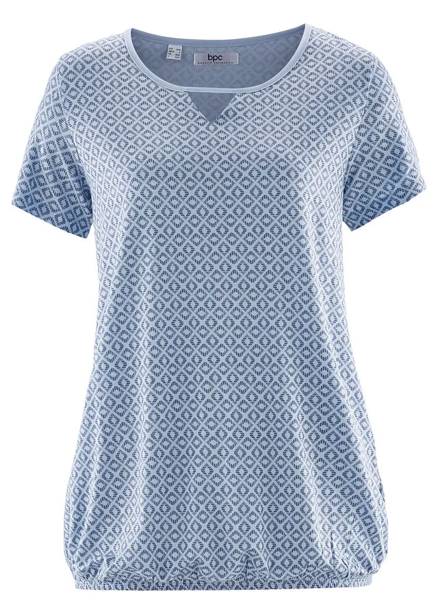 Camiseta con elástico y manga corta