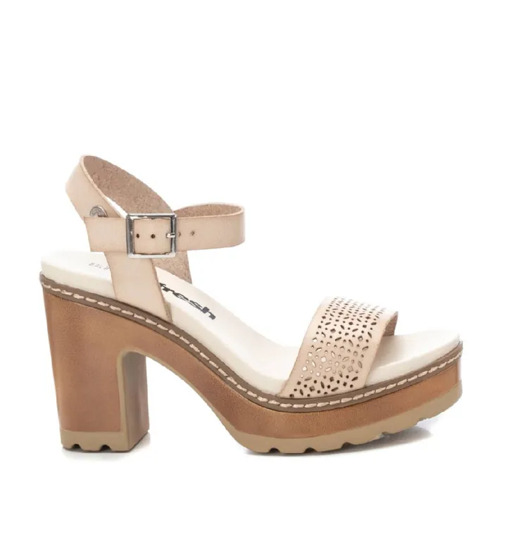Refresh para mujer. 17077703-HIELO Sandalias 170777 beige (38), 8 a 10cm, Hebilla, Casual
