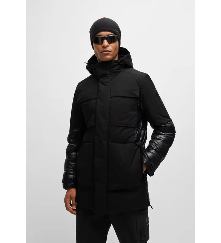 BOSS para hombre. 50515116 Chaqueta Eams negro (L), Casual, Poliamida