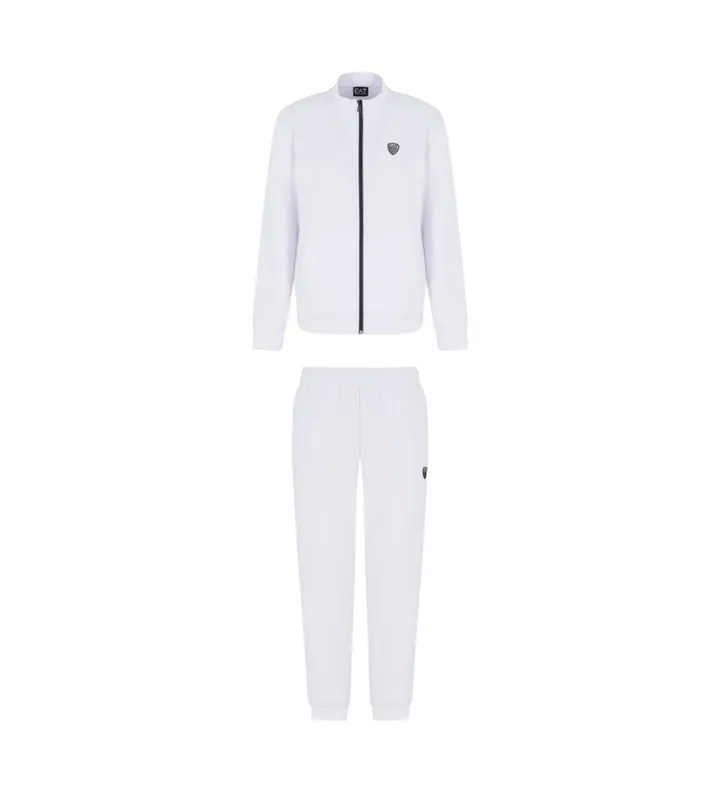 EA7 para hombre. 8NPV56_PJ4EZ Chándal Premium blanco (L), Casual, Deportivo, Multideporte, Poliéster