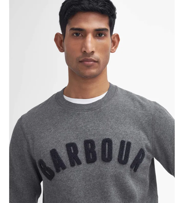 Barbour para hombre. MOL0101 Sudadera con el logotipo de Prep gris (L), Casual, Algodón