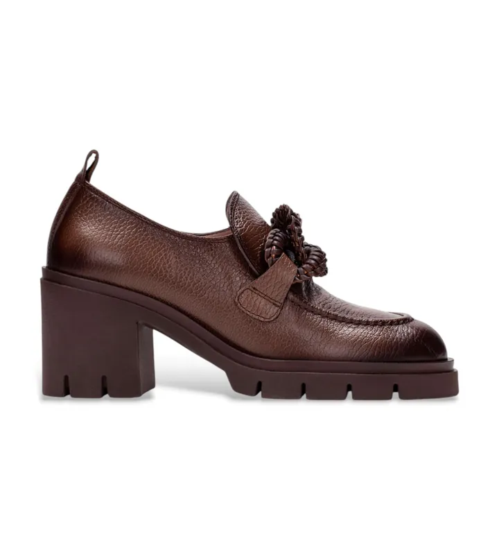 Hispanitas para mujer. HI254331 Mocasines de Piel Zurich marrón (40), 5 a 8cm, Ninguno, Casual, Clásico
