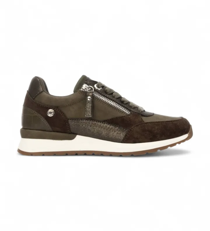 Refresh para mujer. 17295902-KAKI Zapatillas 172959 verde (36), Plano, Cremallera, Casual