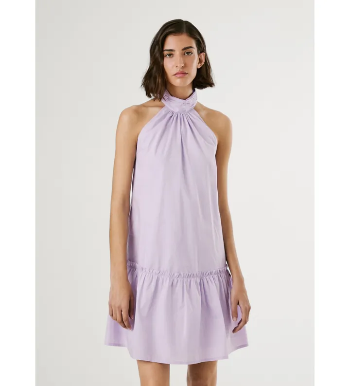 Pepe Jeans para mujer. PL953761 Vestido Lena lila (L), Casual, Algodón, Sin mangas / Tirantes