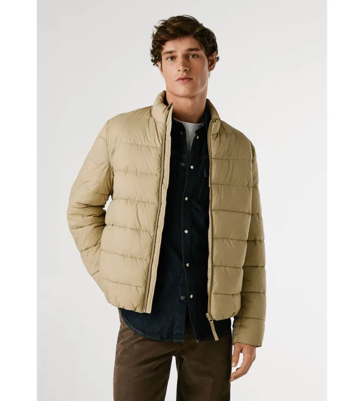 Pepe Jeans para hombre. PM4027171 Chaqueta Puffer beige (L), Casual, Poliamida
